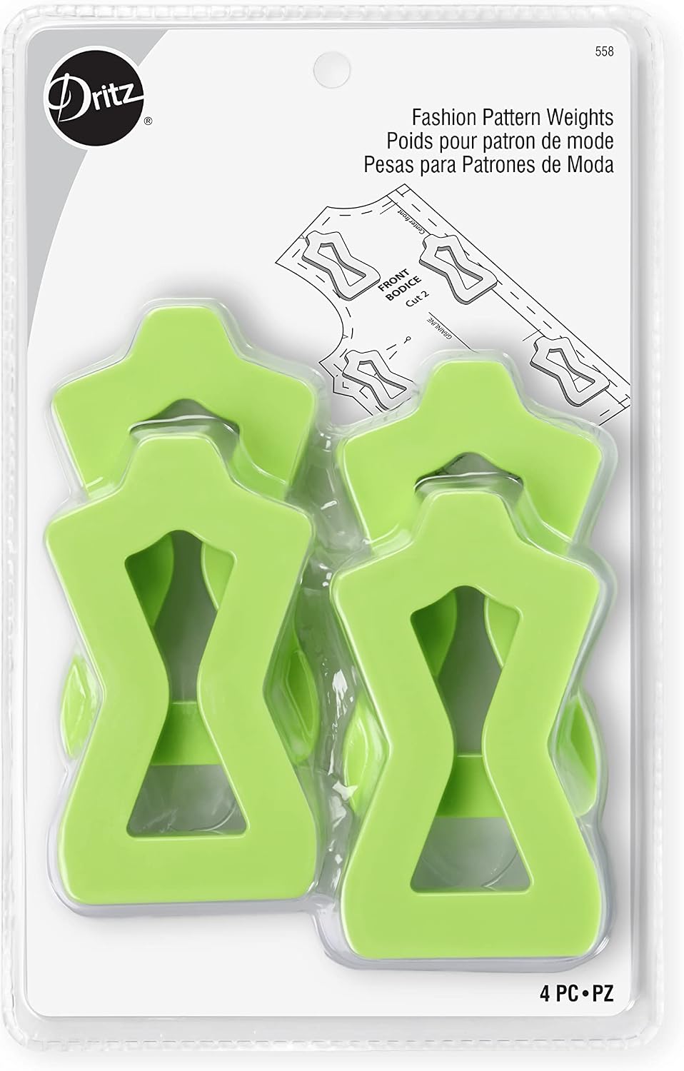 Dritz Fashion Pattern Weights, 4 pc
