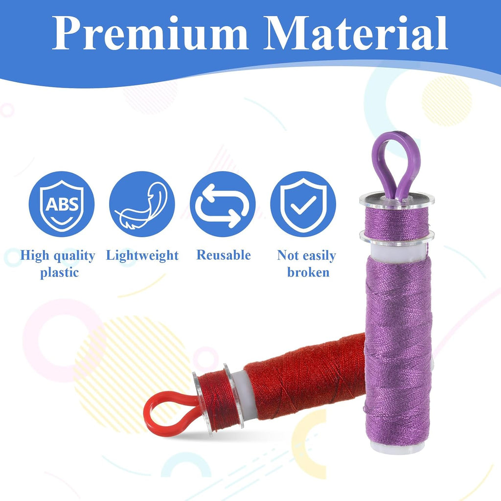100PCS Bobbin Clips, Bobbin Holder Clips, 5 Colors Thread Spool Clip