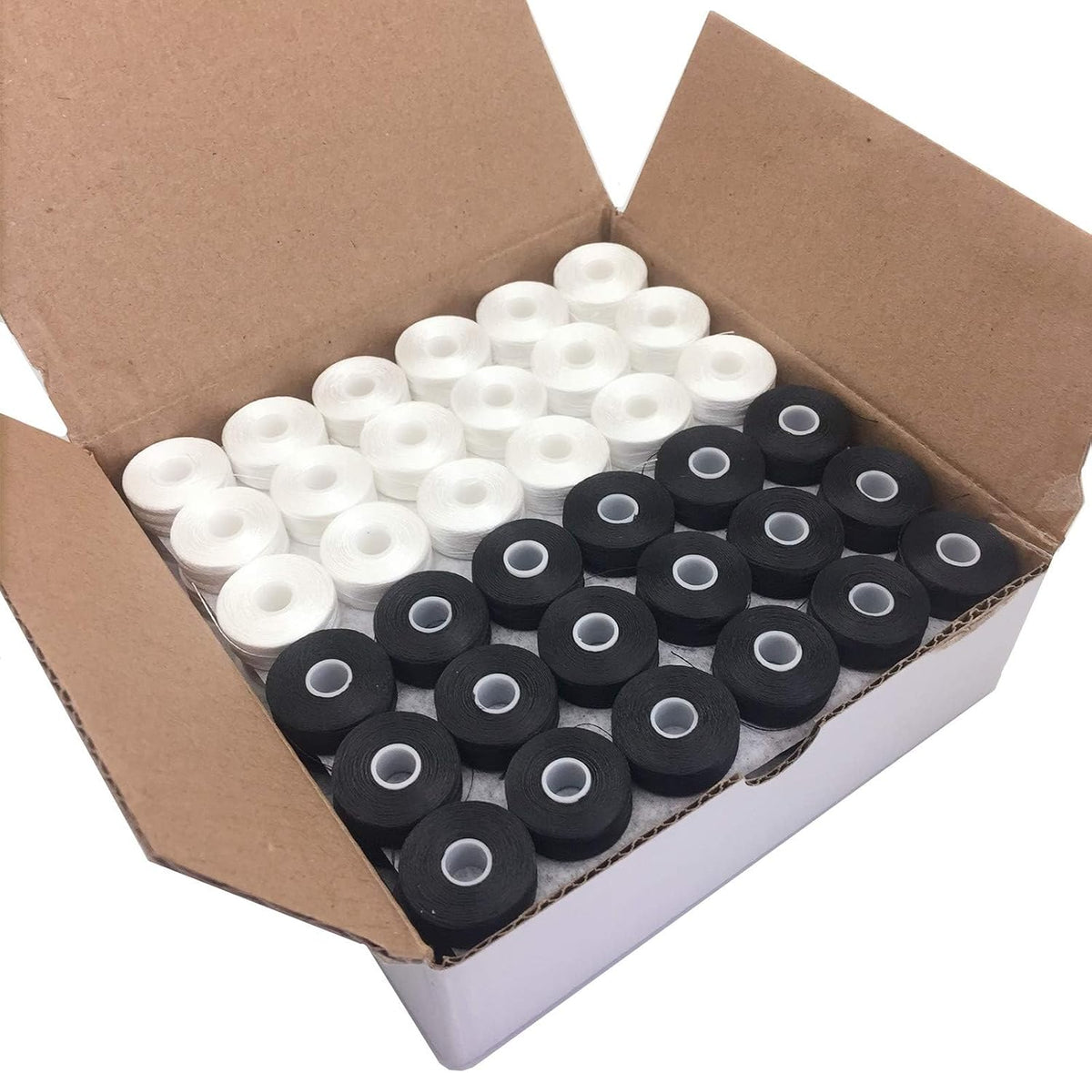 YEQIN Prewound Bobbin Thread, Sideless, 144pcs Type L Size (SA155)