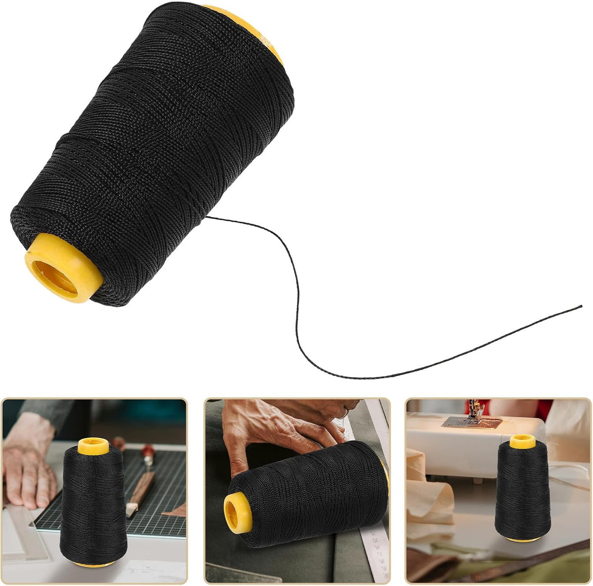 Black Nylon Repair Thread for Hand Sewing Shoes Sofas Bags and Books