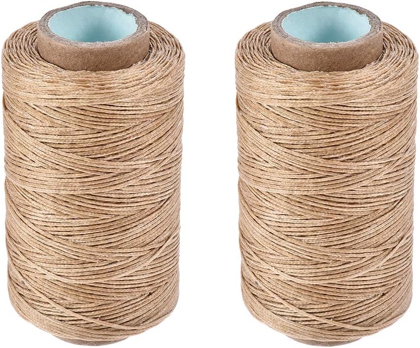 uxcell Leather Sewing Thread 273 Yards 150D/1mm Polyester Flat Waxed