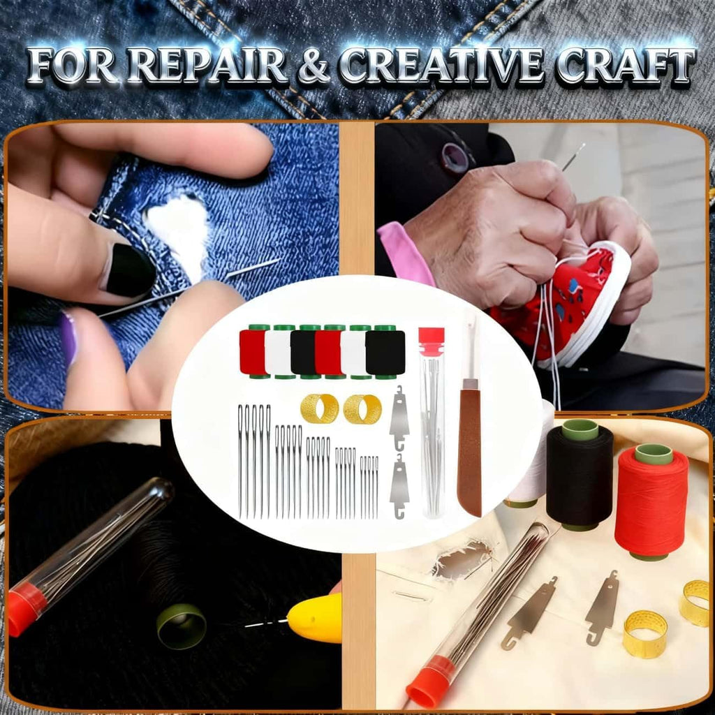 36Pcs Sewing Kit, Steel Sewing Needle Kit Christmas White Elephant