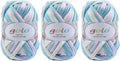 golo 3 Pack T-Shirt Crochet Yarn for DIY Knitting Bulky Yarn for Hand