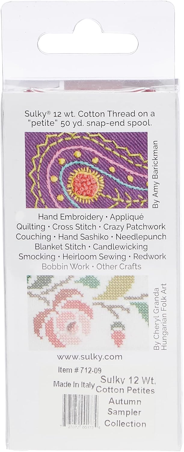 Sulky Sampler 12wt Cotton Petites, Autumn Assortment, 6-Pack