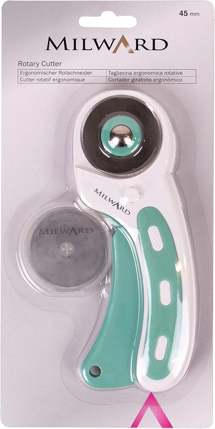 Milward 45 mm Rotary Cutter for Fabric - Fabric Cutter with 5