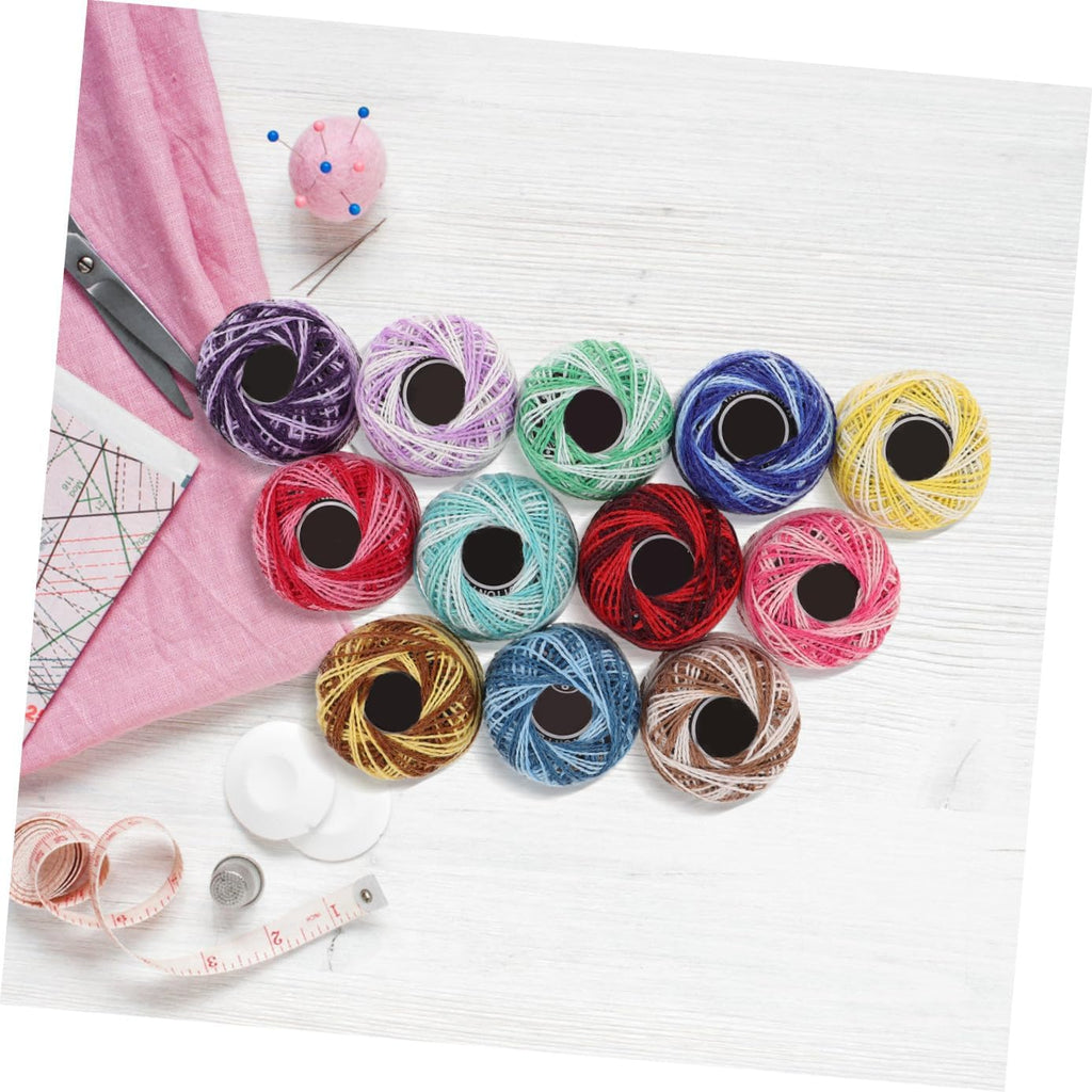 Cotton Embroidery Floss Set for Boy Girl Beginners 12 Pieces