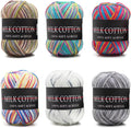 6 Rolls 50g Acrylic Yarn Skeins, Soft Yarn for Crocheting and Knitting