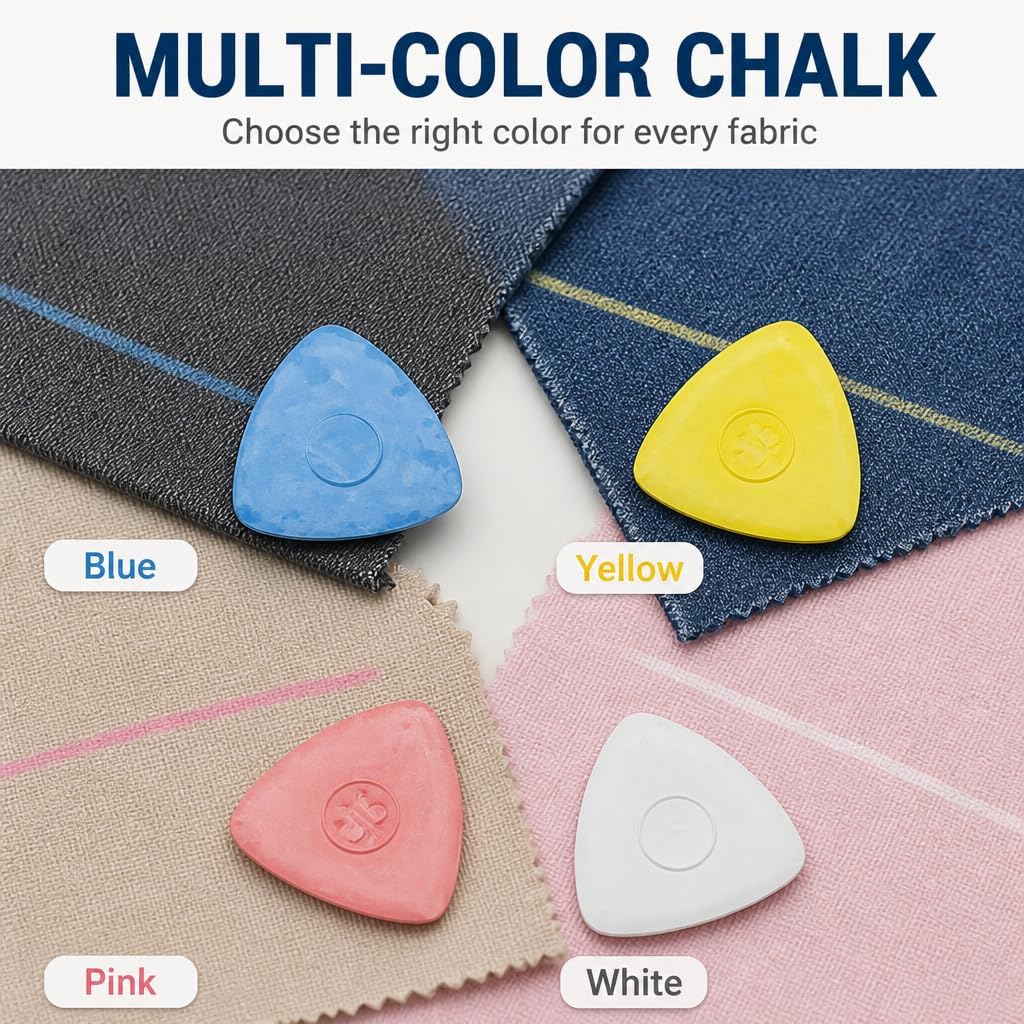 Crzxfypa Triangle Tailors Chalk, Professional Sewing Fabric Chalk &