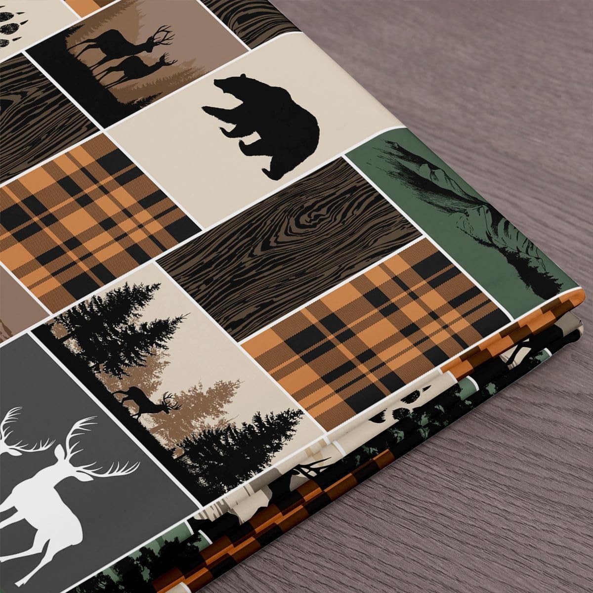 Hunting Bear Deer Upholstery Fabric Rustic Farmhouse Fabric By The