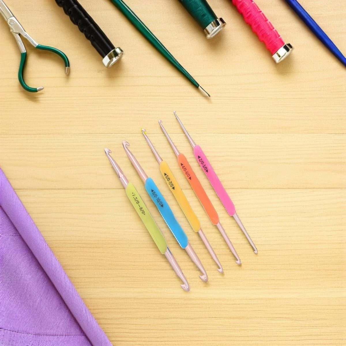 10pcs Double Headed Crochet Hooks Set for Yarn and Scarves