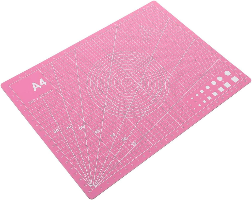 A4 Craft Cutting Mat for Engraving Projects, Pink PVC Board