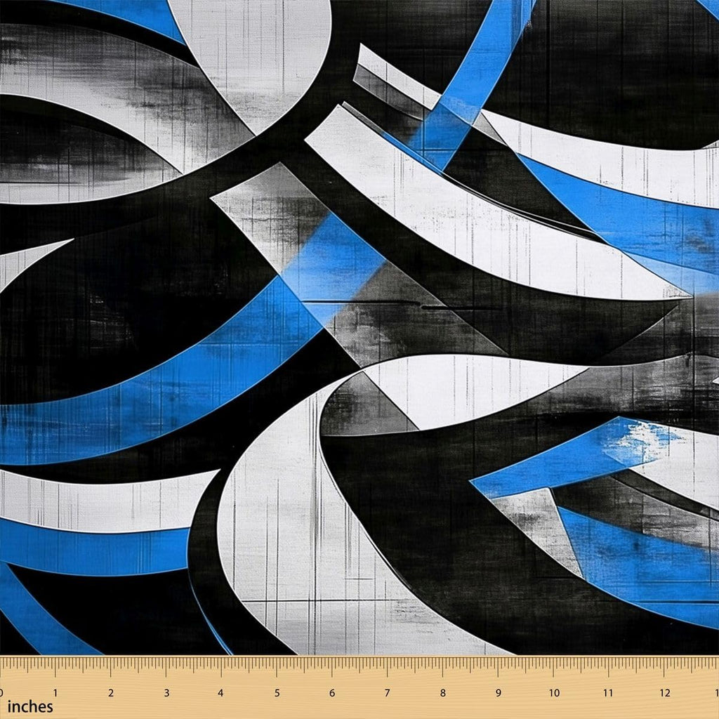 jejeloiu Abstract Art Cotton Fabric 1 Yard
