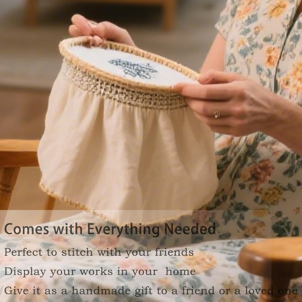 FONNUY Embroidery Kit for Beginners, Nature Hills Landscape
