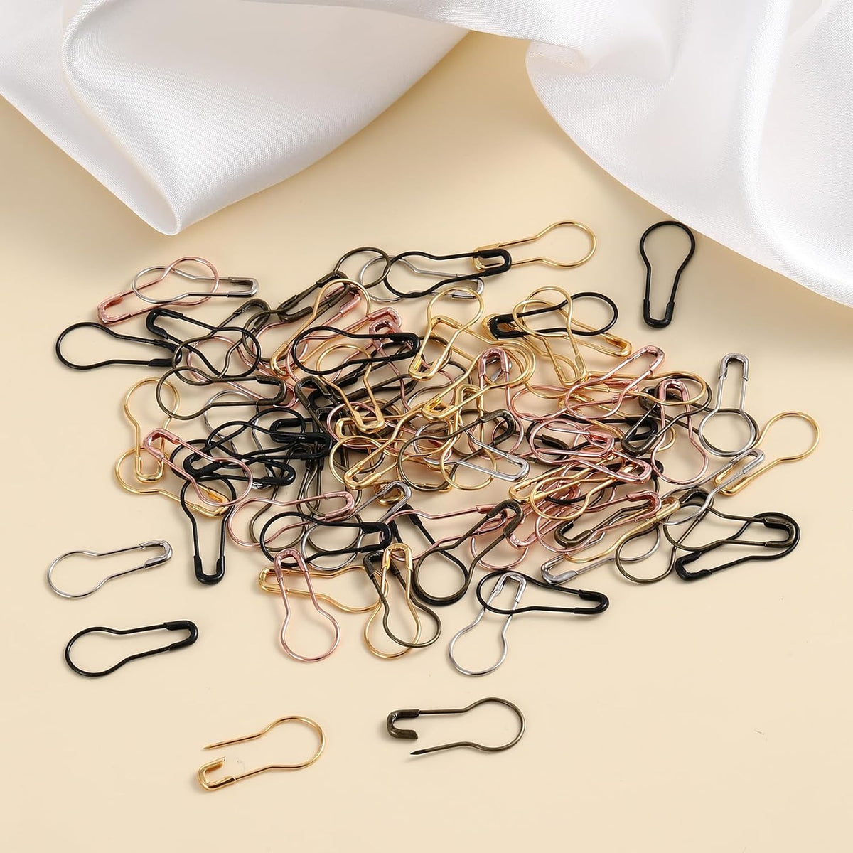 500 Pcs Metal Pins Safety Bulb Pins Crochet Stitch Markers Crochet