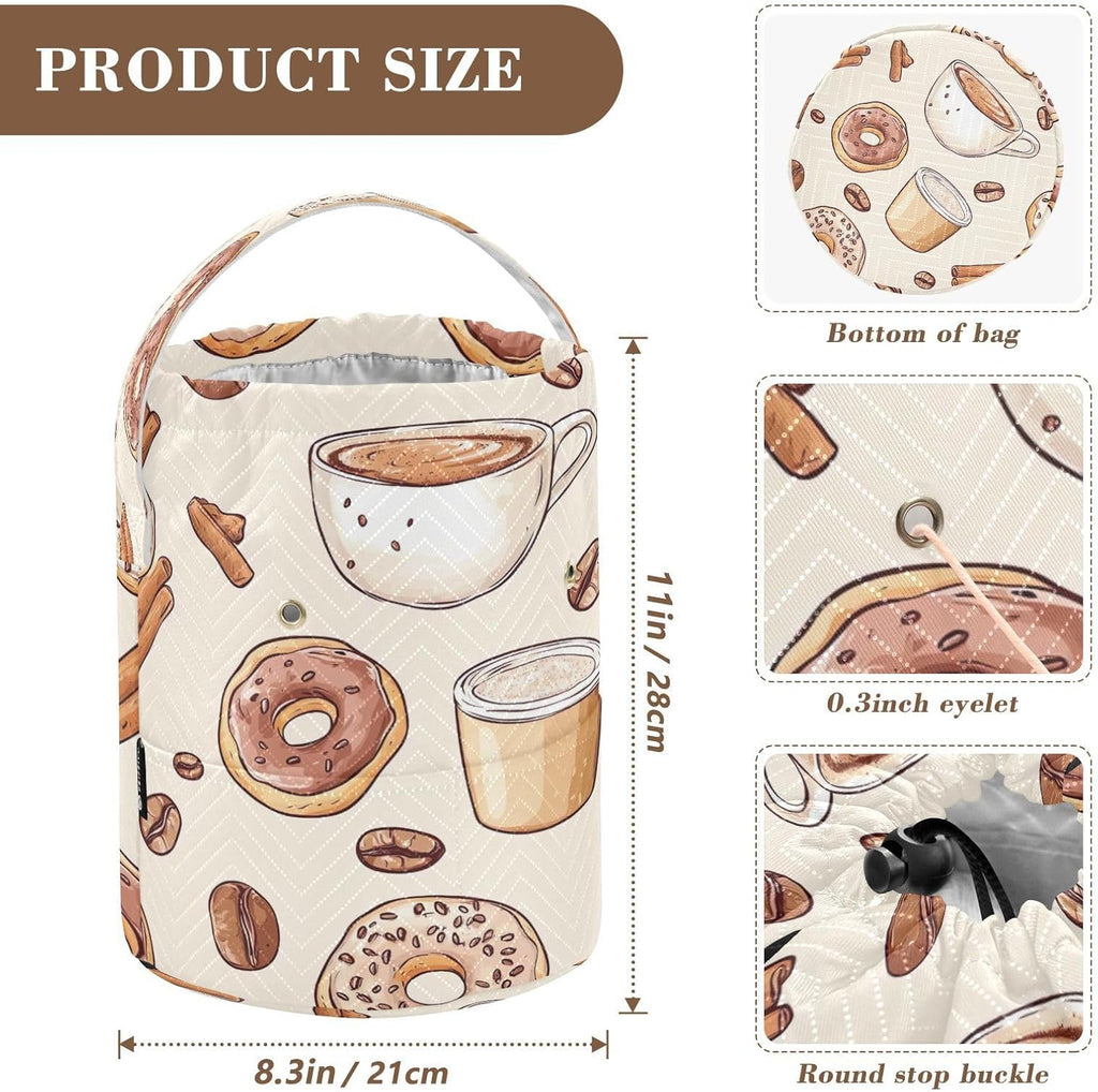 YETTASBIN Donut Yarn Storage Bag, Large Crochet Knitting Bag Organizer