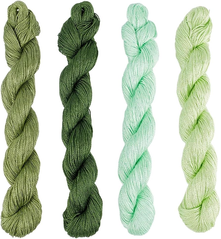 4 Pcs Sashiko Thread Sashiko Skein 4 * 100M(109 yds) Pure Cotton
