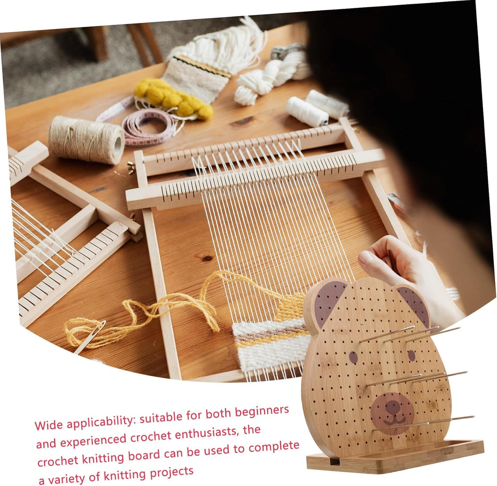 Wooden Crochet Blocking Board Set for Fiber Crafters, Adjustable Pins