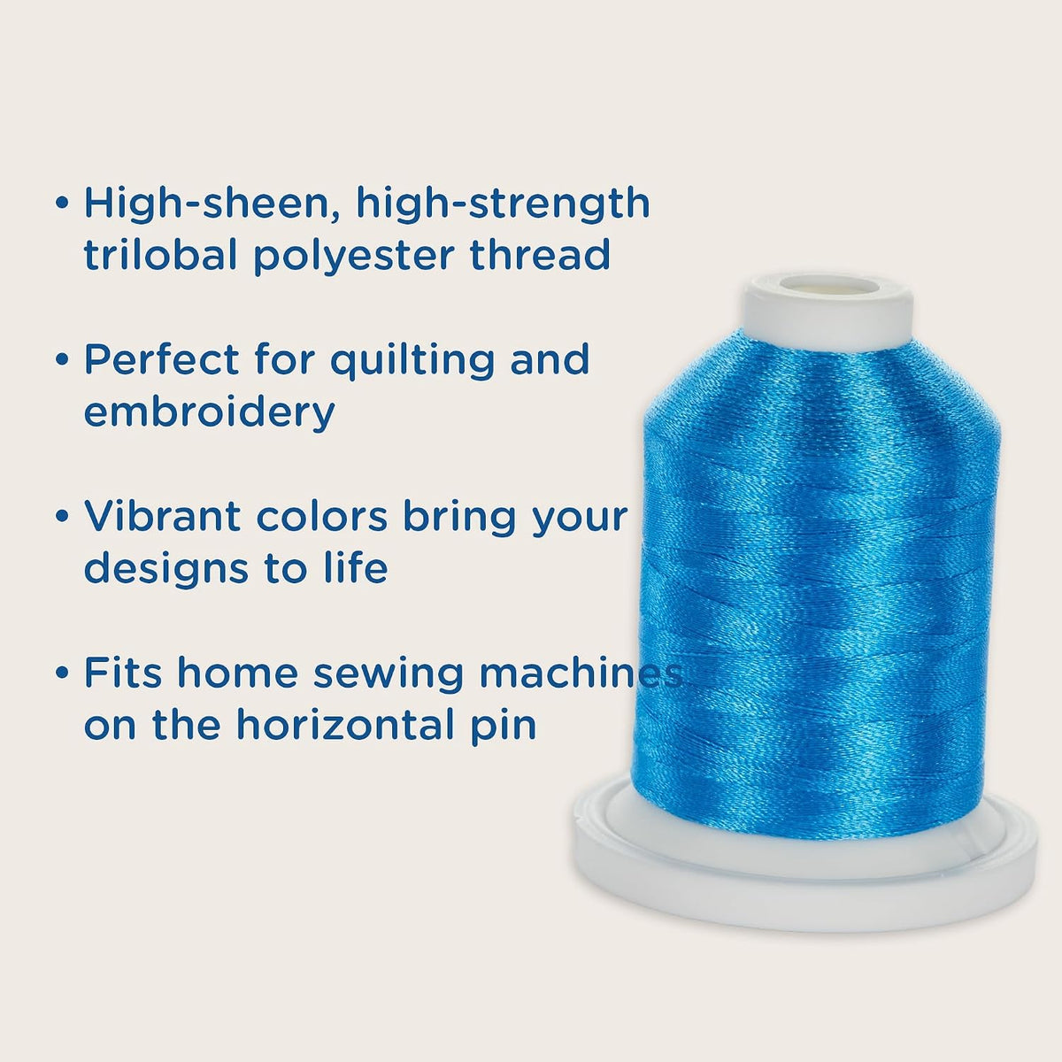 Machine Embroidery Thread Kit, 40 wt High Sheen Polyester, 12 Spools