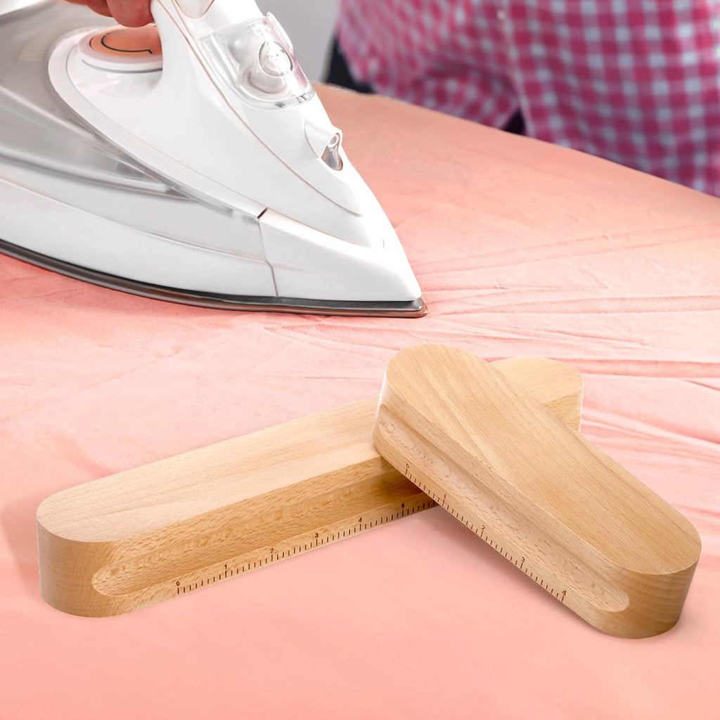 Tosnail 2 Pack Hardwood Tailors Clapper, 12 Inch 7 Inches Beech