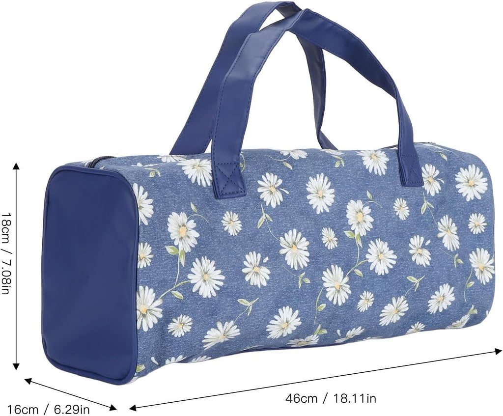 Large Fabric Knitting Needles Bag, Yarn Storage Organizer Bag with