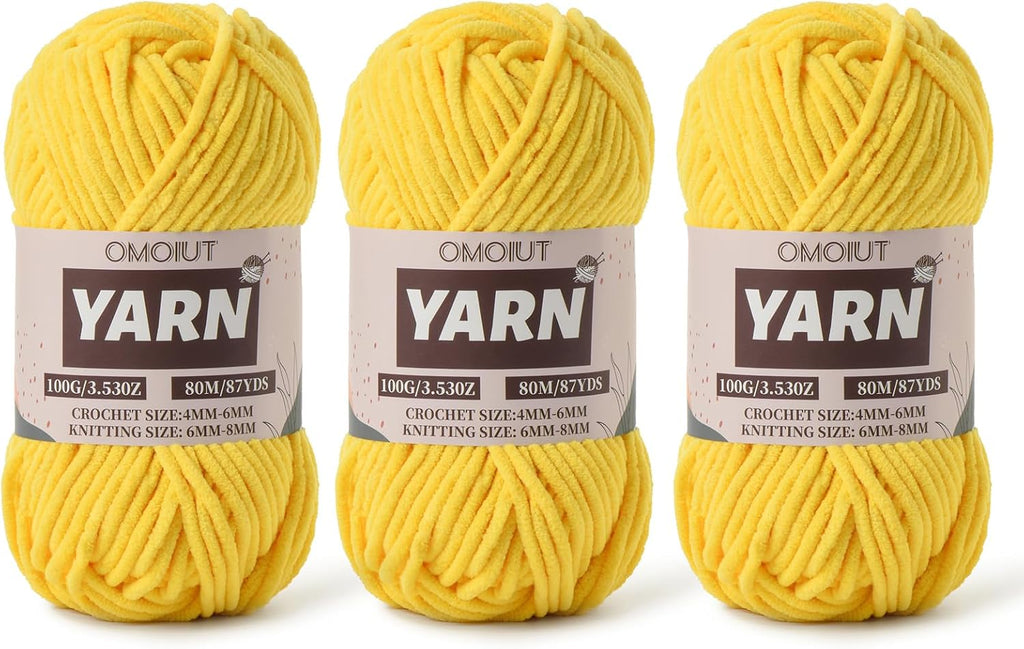 Fluffy Chenille Yarn for Crocheting - Baby Yarn for Crocheting Soft