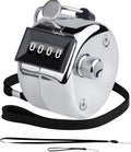 BGJRBY Metal Hand Tally Clicker Counter, 4-Digit Number Display for