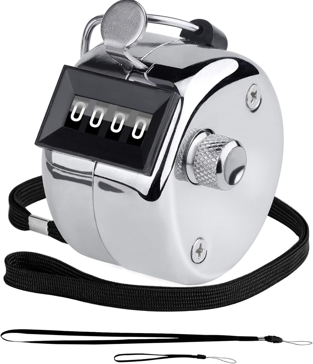 BGJRBY Metal Hand Tally Clicker Counter, 4-Digit Number Display for