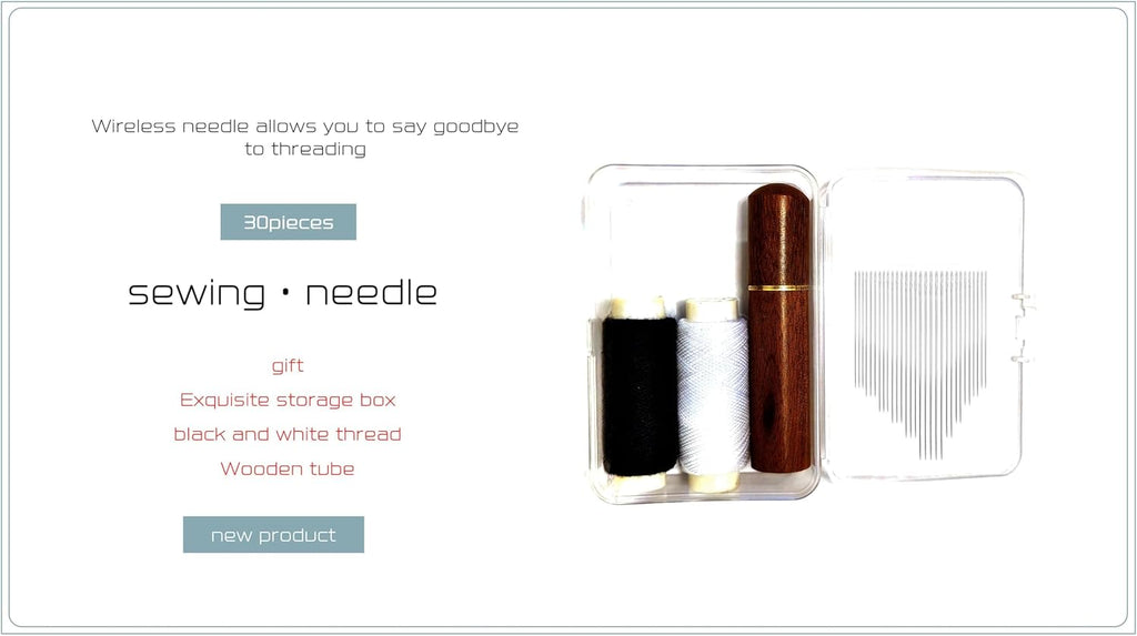 30 Pack Non Threading Sewing Needle Side Opening Sewing Needle with