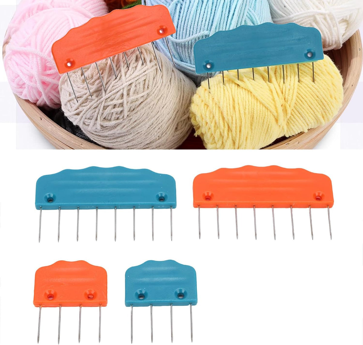 ZAICOLER Knit Blocking Pins, Stainless Steel Pin Knitting Block Comb