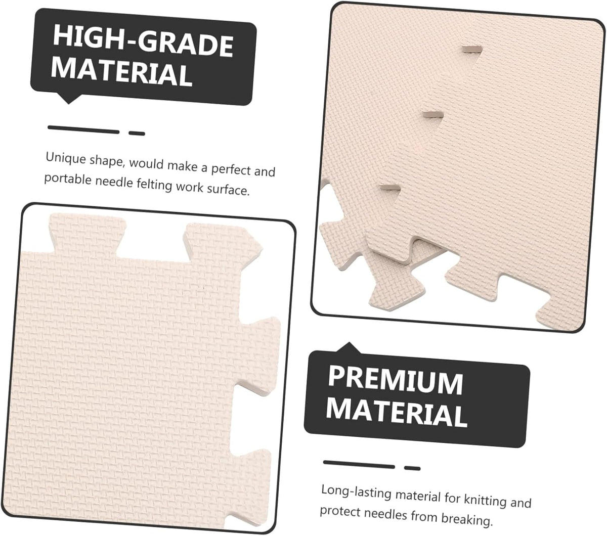 Portable Foam Knitting Board 9pcs Multi-Function Blocking Mat