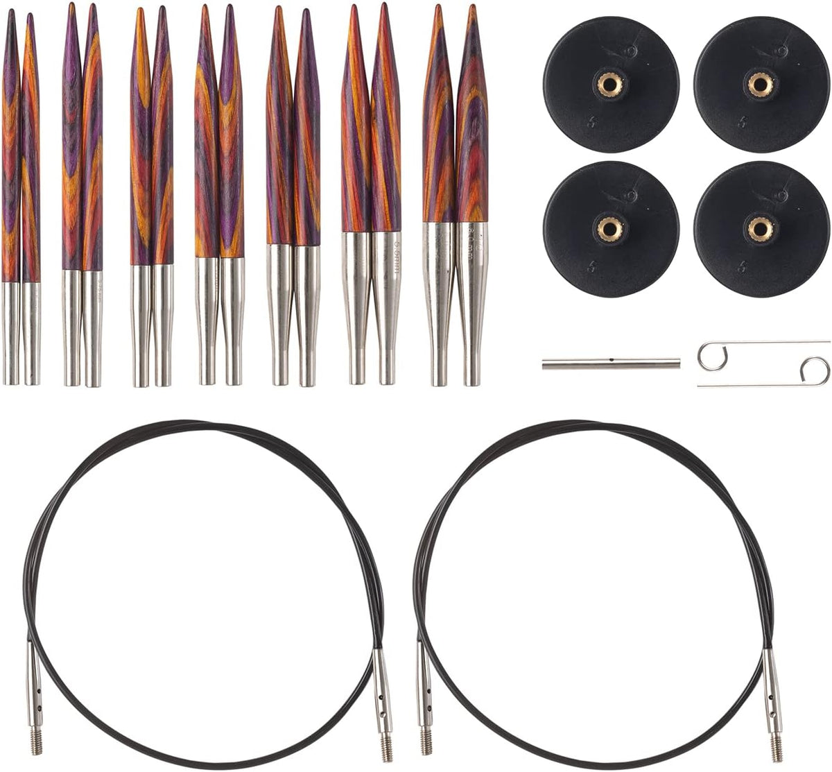 Knit Picks Radiant Wood Short Interchangeable Knitting Needles Set US