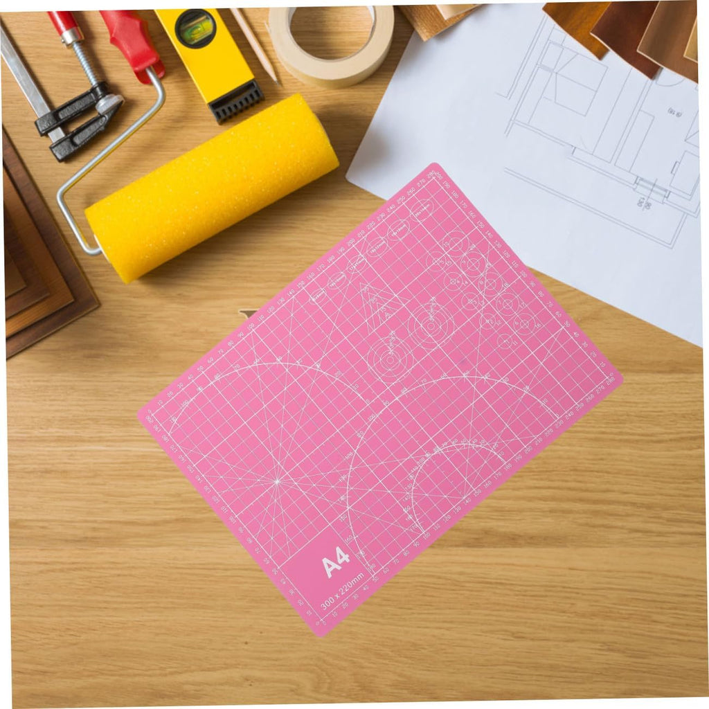 A4 Craft Cutting Mat for Engraving Projects, Pink PVC Board