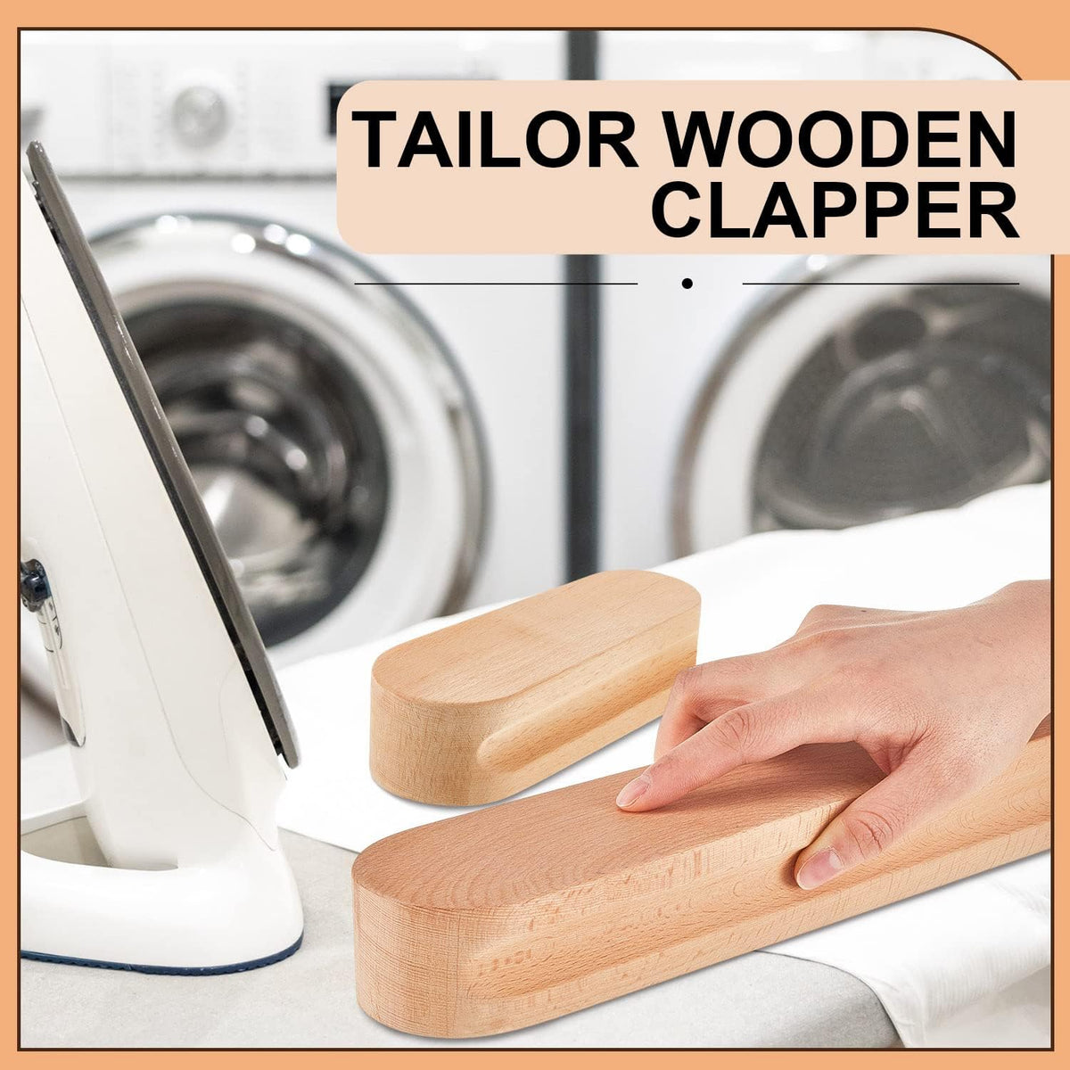 2 Pcs Beech Wood Tailors Clapper Wooden Clapper Sewing Tool Steam Iron