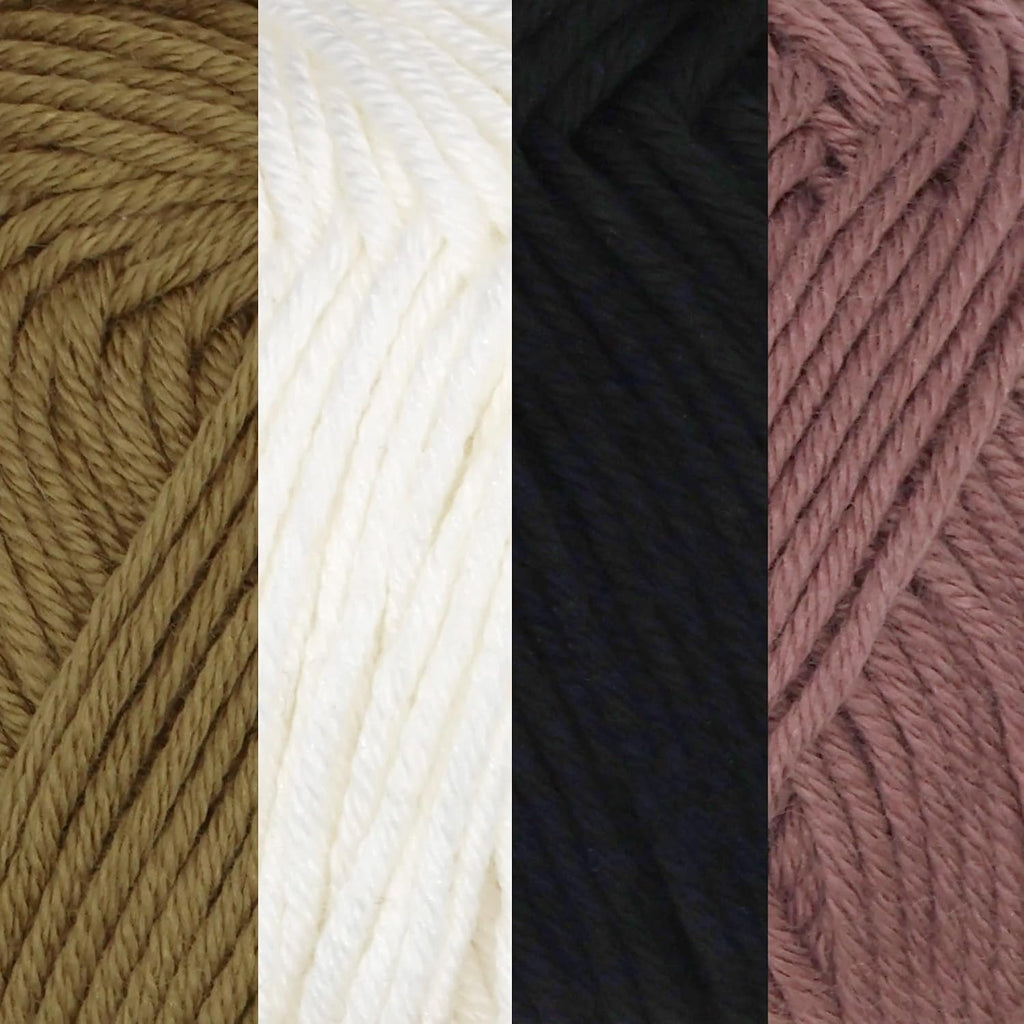 JubileeYarn Bamboo Cotton Sport Yarn - Shades of Achromatic - 4 Skeins