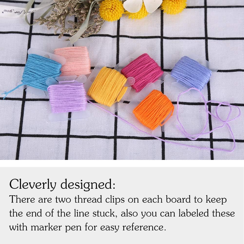 LOKUNN Embroidery Floss Bobbins 100 PCS Embroidery Floss Organizer