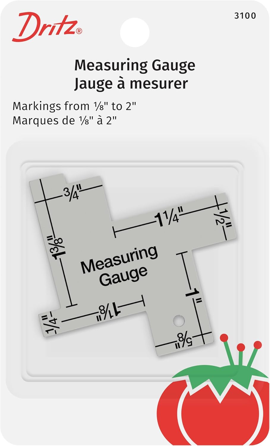 Dritz 3100 14 in 1 Measuring Gauge, Silver