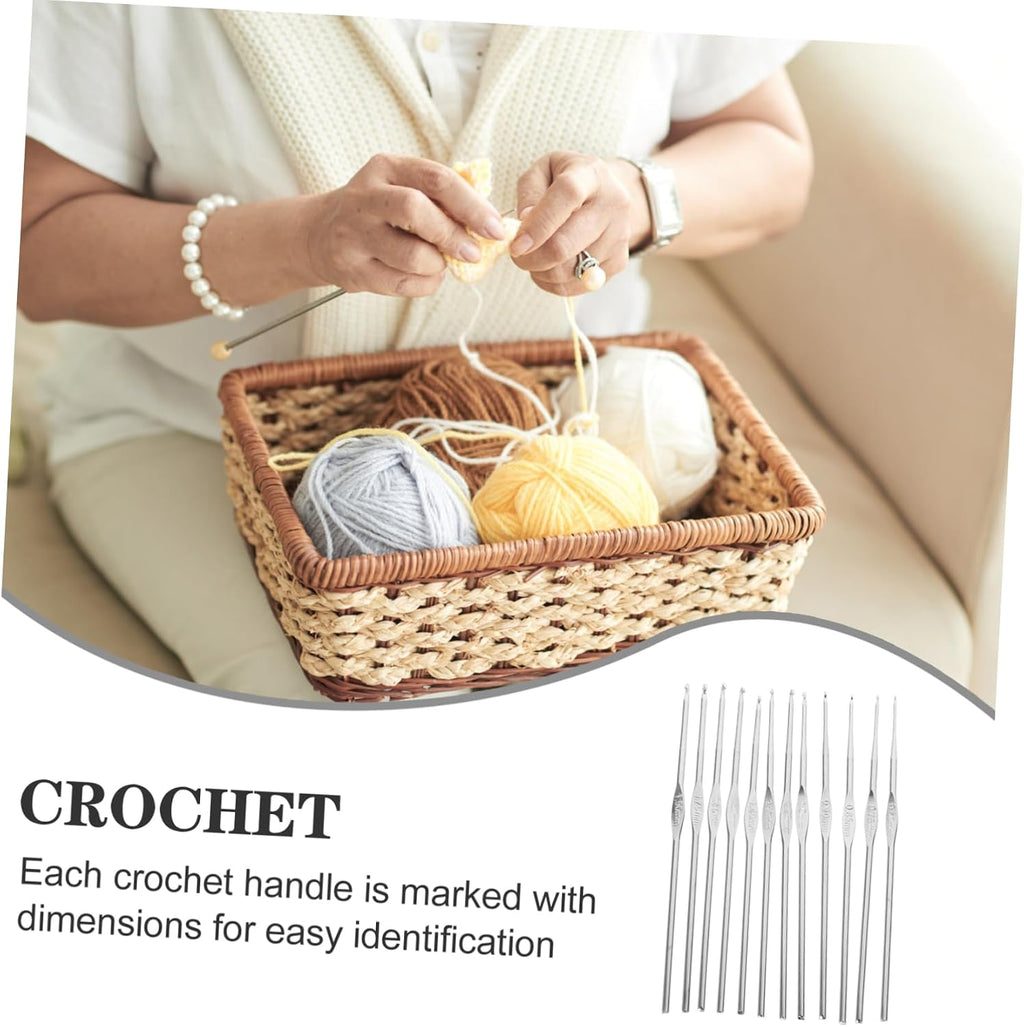 Stainless Steel Crochet Hook Set for Lace and Hats, 3 Sets