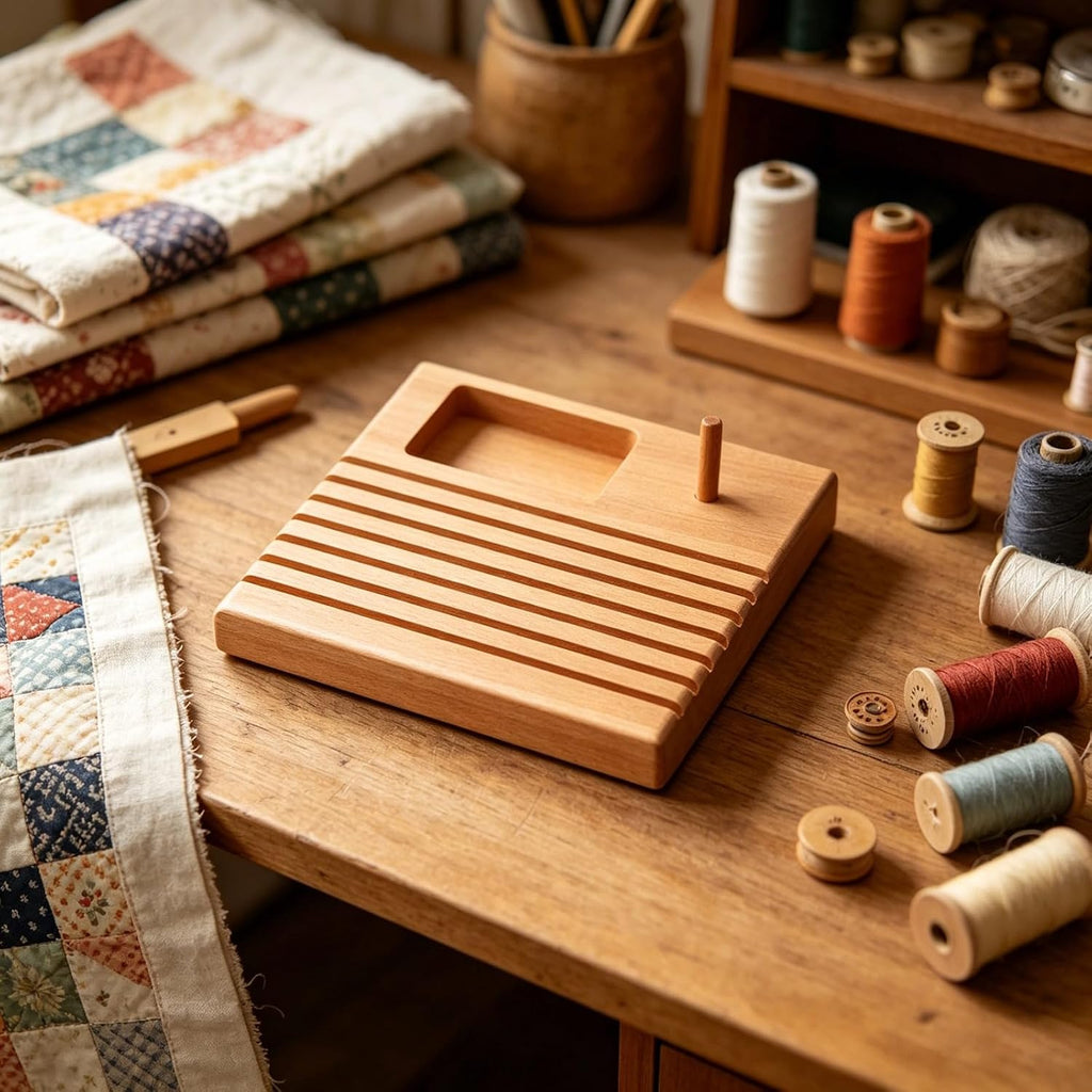 Wood Quilt Ruler Holder, Quilting Organizer with 0.22 in and 0.55 cm