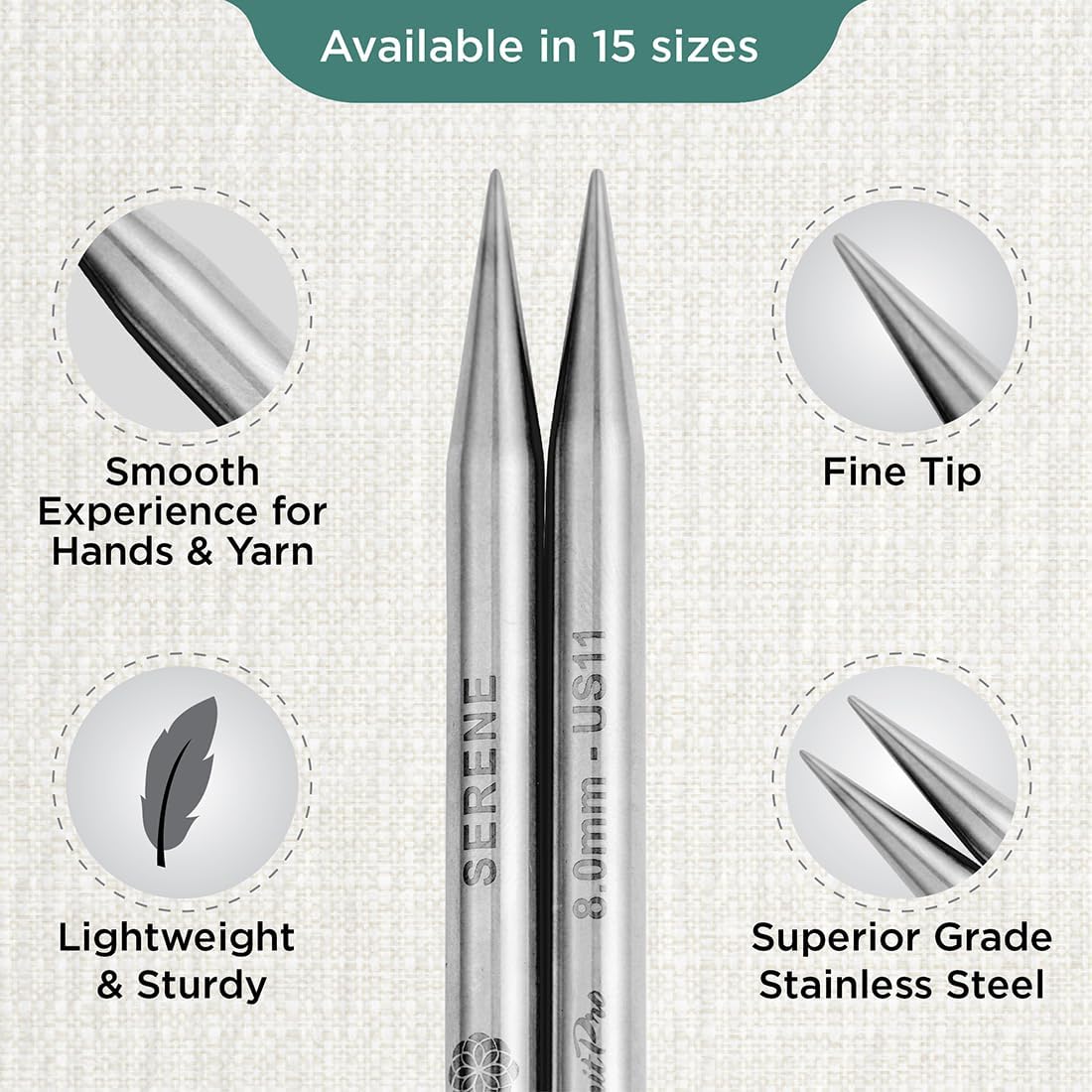 KnitPro The Mindful Collection Interchangeable Circular Needles 5"