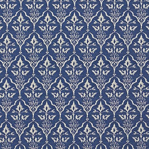 Navy Blue Diamond Cameo Jacquard Woven Upholstery Fabric by The Yard