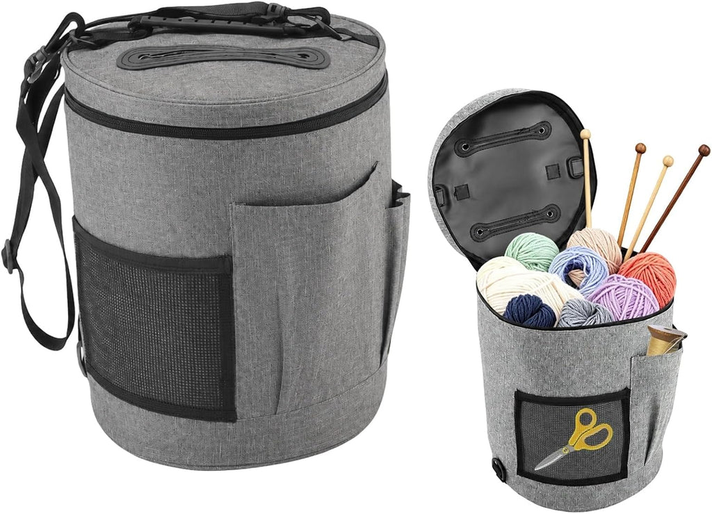 XIMINZ Yarn Storage Bag Portable Knitting Tote Organizer with Strap