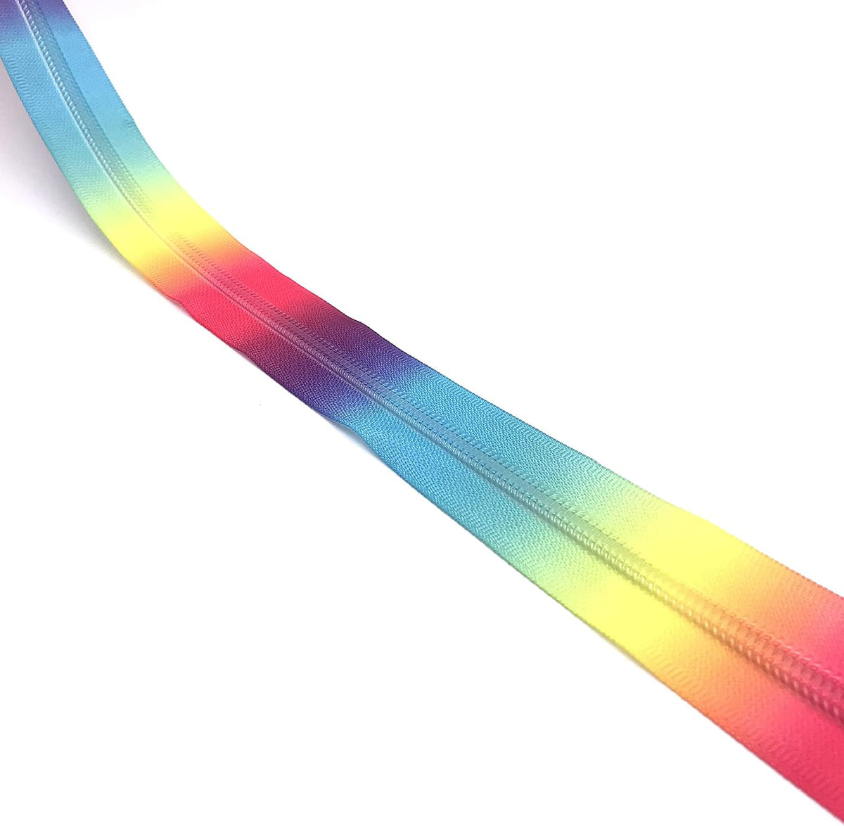 Goyunwell #5 Rainbow Nylon Zippers by the Yard 5 Yards & 10pcs Zipper