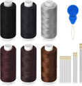6 Pcs Polyester Thread Kit - 400 Yards Each Spool, Sewing Threads for
