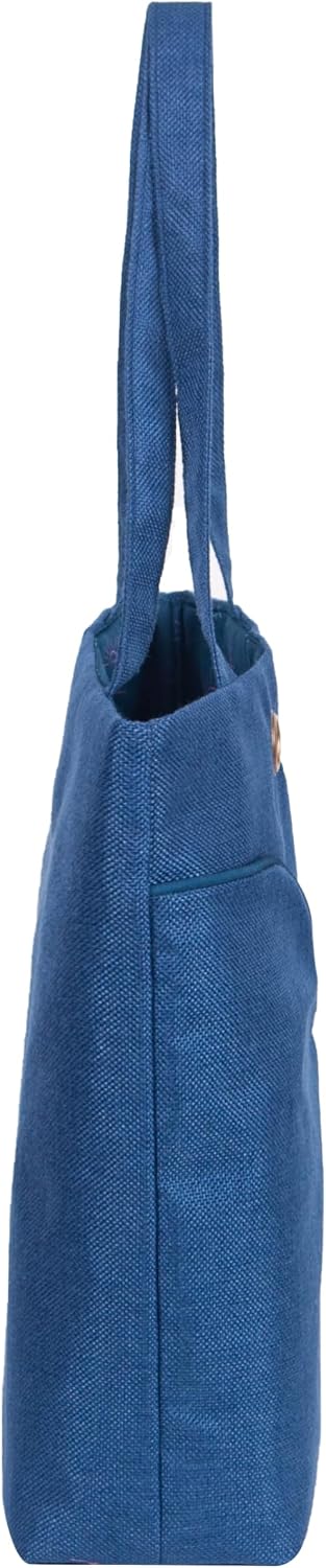 Linen Knitting Project Tote Bag,Portable Yarn Storage Bag for Crochet