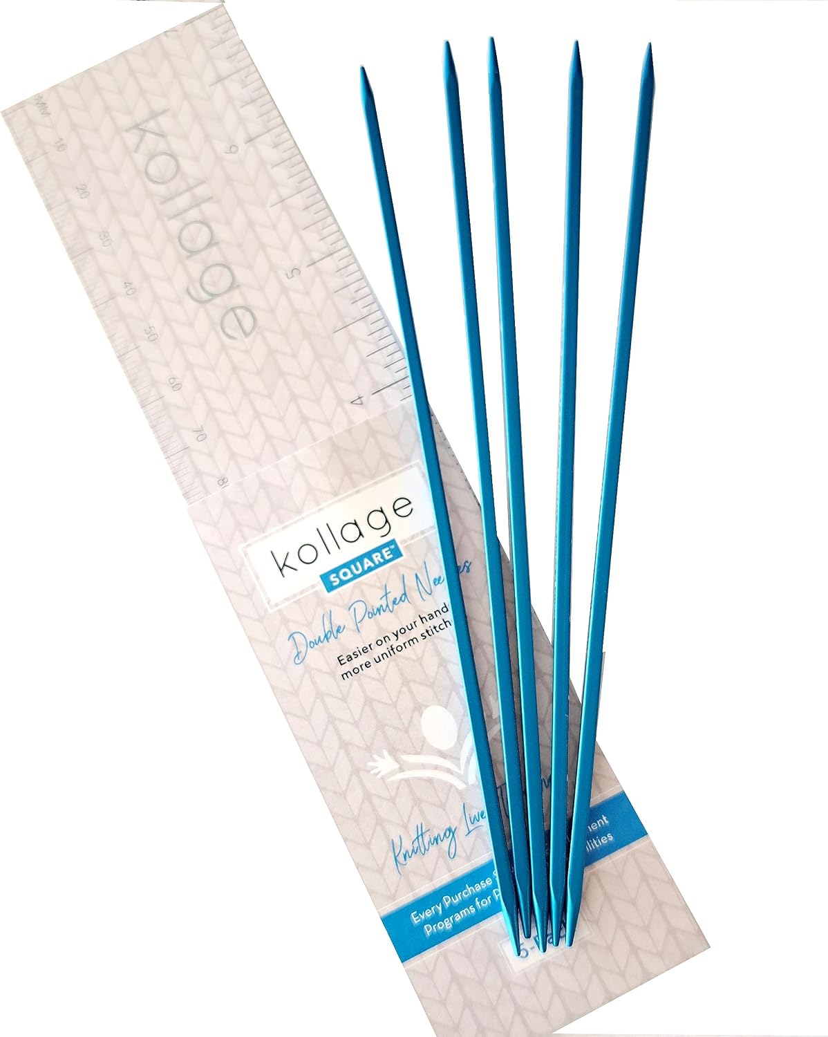 Kollage Square® Blue Double Pointed Knitting Needles, 6" / 15 cm, Set