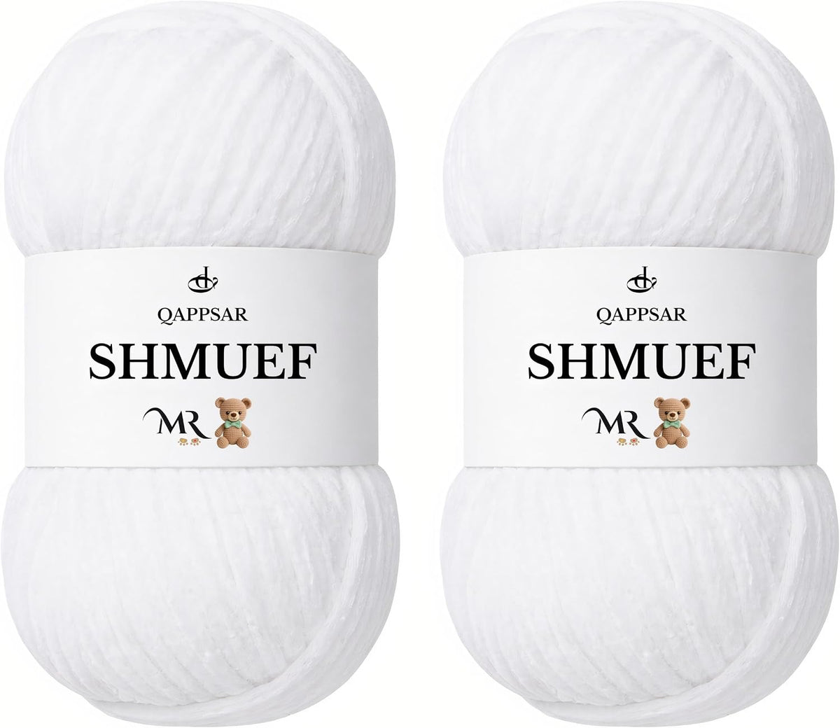 SHMUEF Chenille Yarn 2-Pack – Ultra Soft Velvet Yarn, Super Bulky