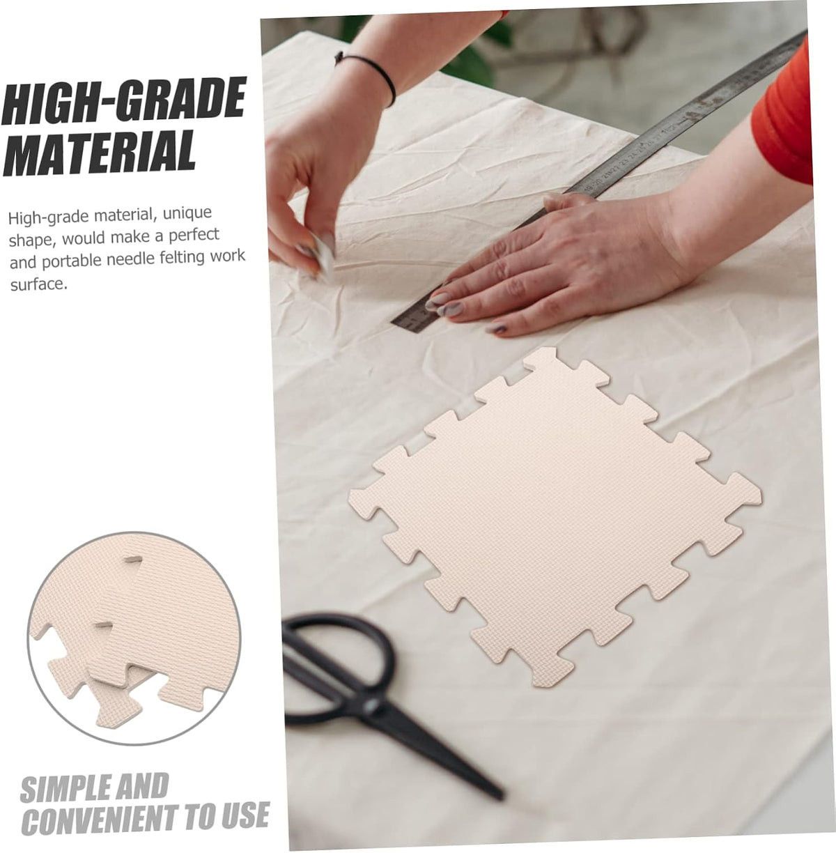 9pcs Knitting Blocking Mat Portable Foam Pad for DIY Felting