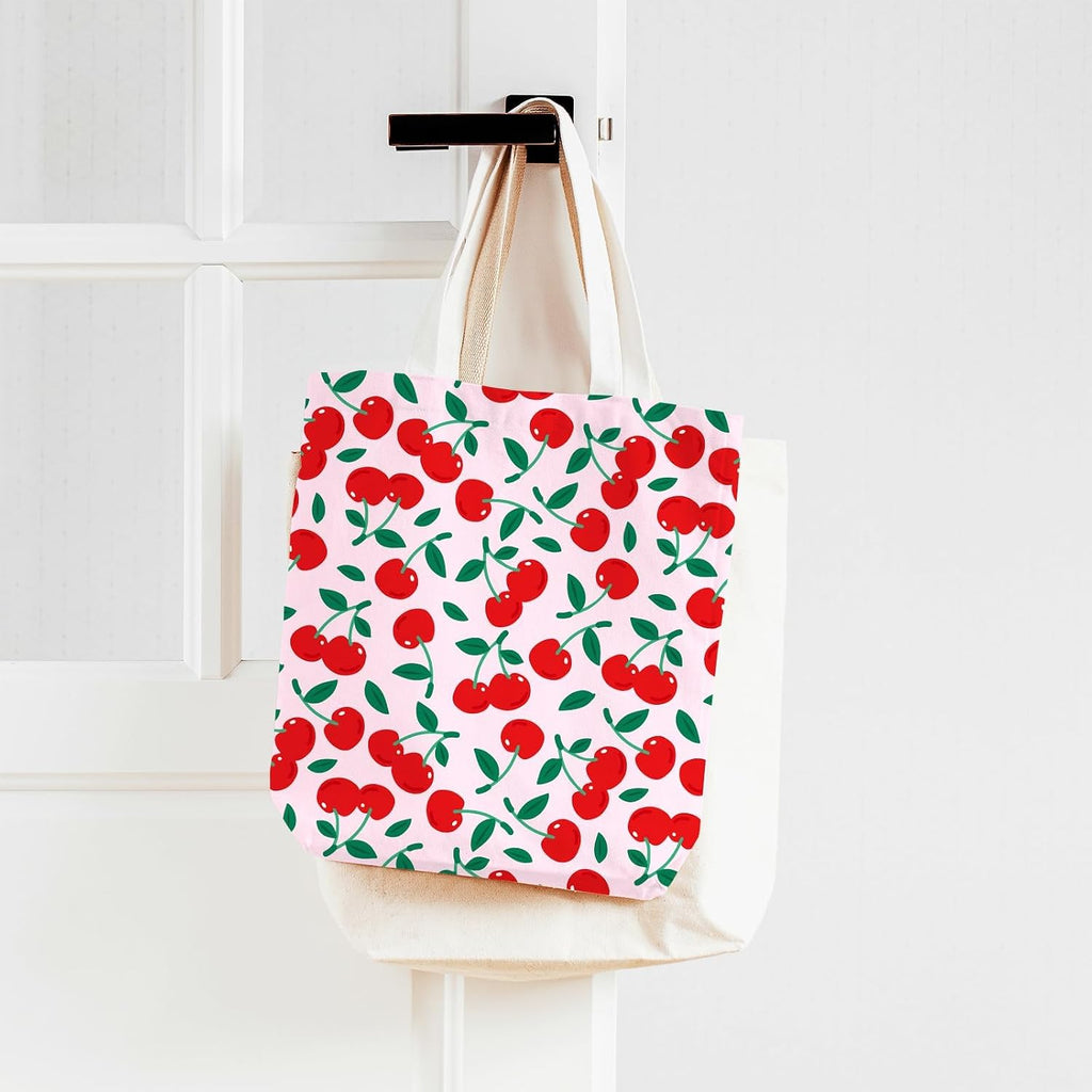 Whaline 12Pcs Cherry Fabric Squares Cherry Flower Stripe Plaid Dot