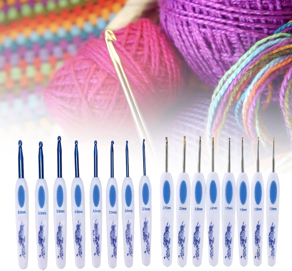 Soft Grip Crochet Hook Set,Crochet Hooks Needles for Arthritic Hands