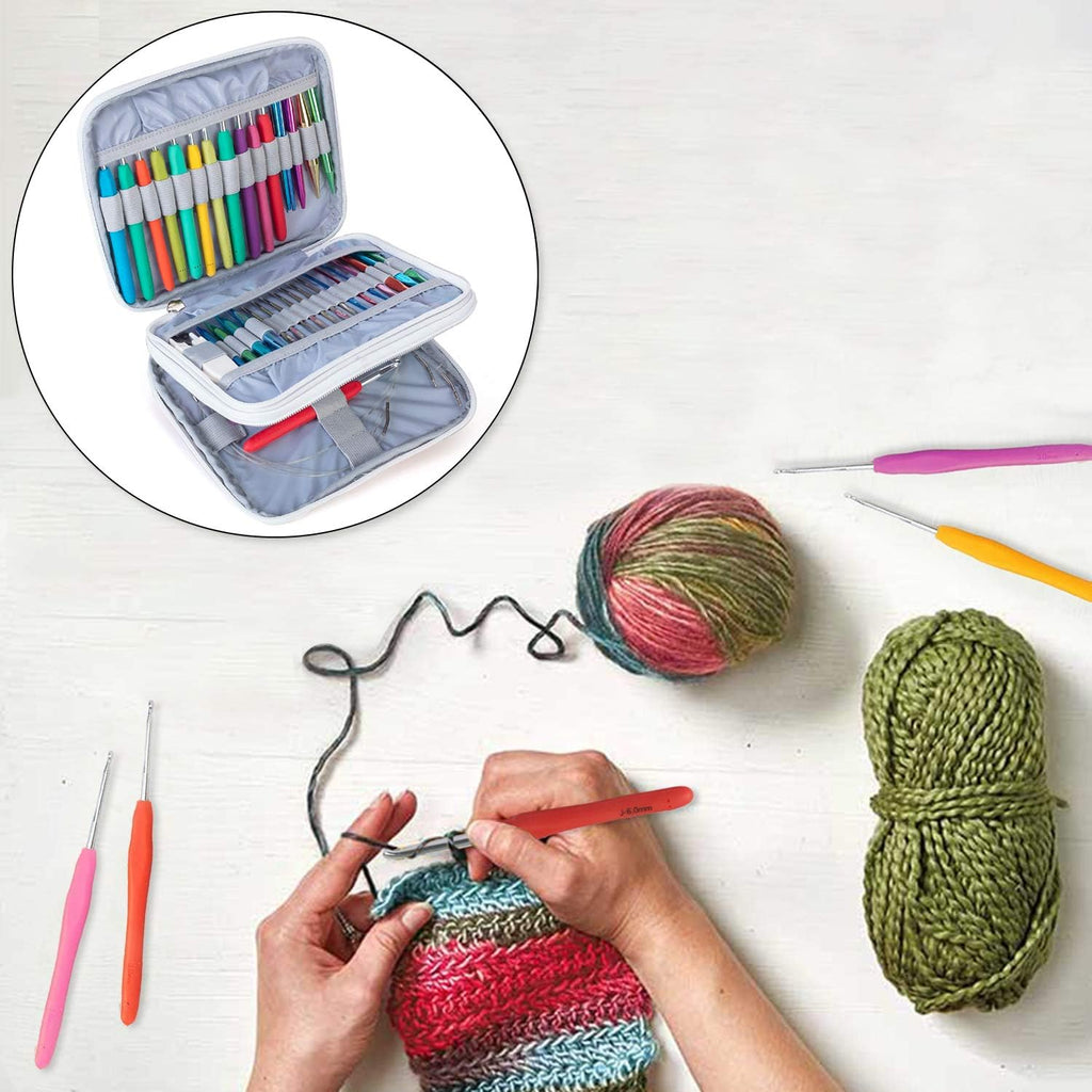 Teamoy Crochet Hook Organizer Case, Empty Crochet Hook Holder, Cats